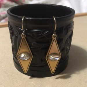 J Crew “Eye of Ra” style gold tone drop earrings